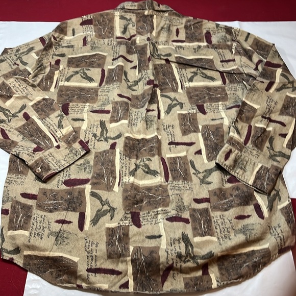 Woolrich EAGLES BIRD flannel shirt men’s XL burgundy feather 90s dad Shirt woods - Picture 9 of 14